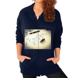 Zip Hoodie (on woman) Navy Megamarca