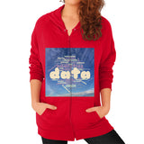 Zip Hoodie (on woman) Red Megamarca