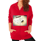 Zip Hoodie (on woman) Red Megamarca