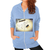 Zip Hoodie (on woman) Tri-Blend Blue Megamarca