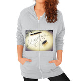 Zip Hoodie (on woman) Tri-Blend Silver Megamarca