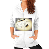 Zip Hoodie (on woman) White Megamarca