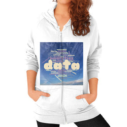 Zip Hoodie (on woman) White Megamarca